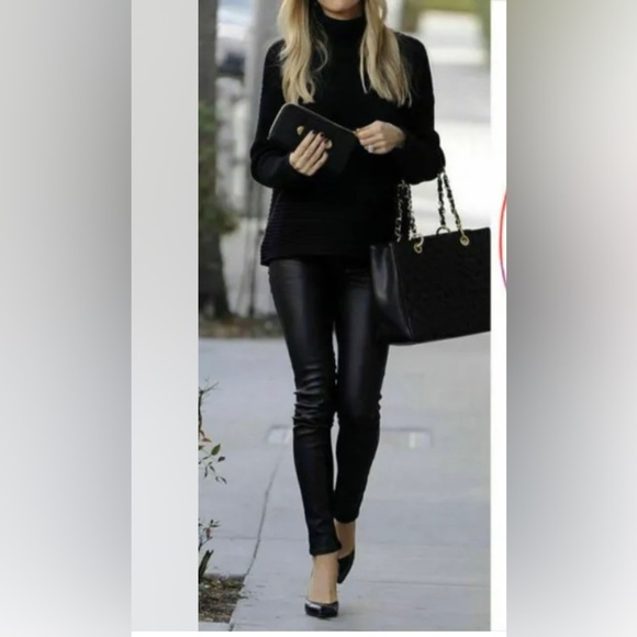 WOMEN'S Sexy High Waist Skinny Faux PU Leather Leggings Pants Butt Lift XL - Picture 3 of 16